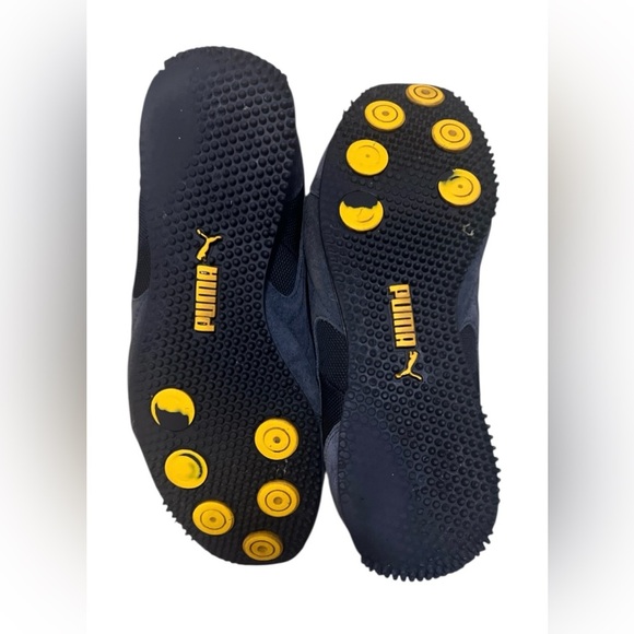 Puma Gray and Yellow Retro Sneakers with Sleek Low-Top Design - Picture 6 of 8